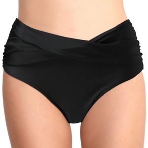 Shekini Black Twist Front Waist Bikini Bottom NWT sz XL